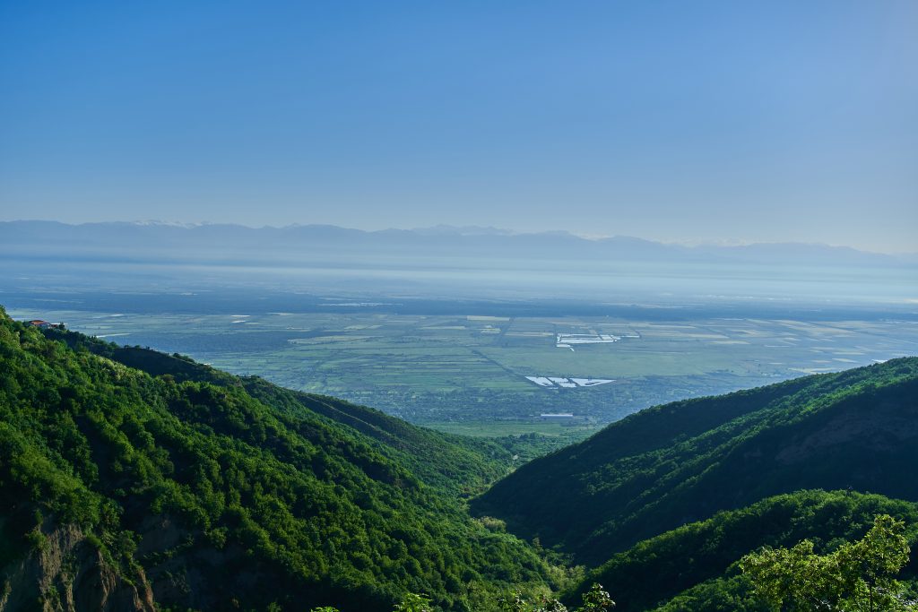 Paysage de la belle vallée verte d'Alazani dans la région de Kakheti, Géorgie. Crédit : goffkein.pro / Shutterstock.