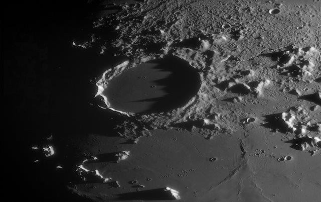 Shadow Profile of Plato's East Rim