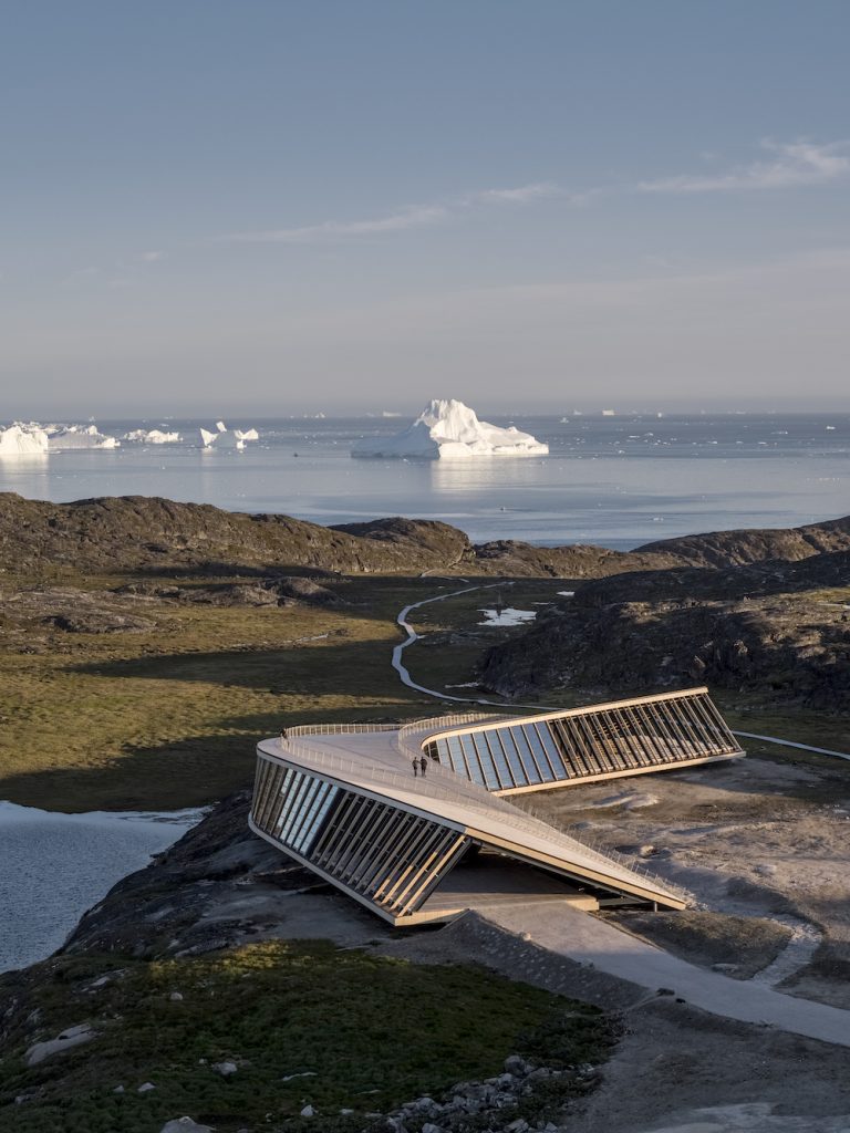 Ilulissat Icefjord Centre, Dorte Mandrup, Ilulissat, Grœnland, 2021. Crédit :  Adam Mørk.