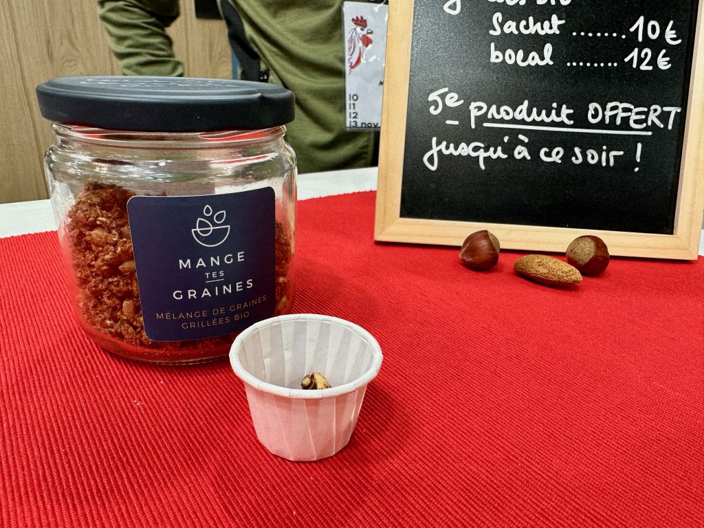 Les toppings de Mange Tes Graines au Mifexpo. Crédit : Florence Santrot