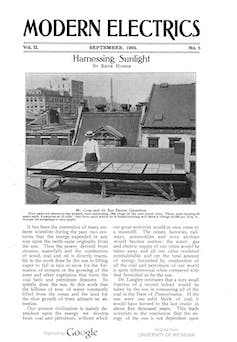 Modern Electrics newspaper article on solar power