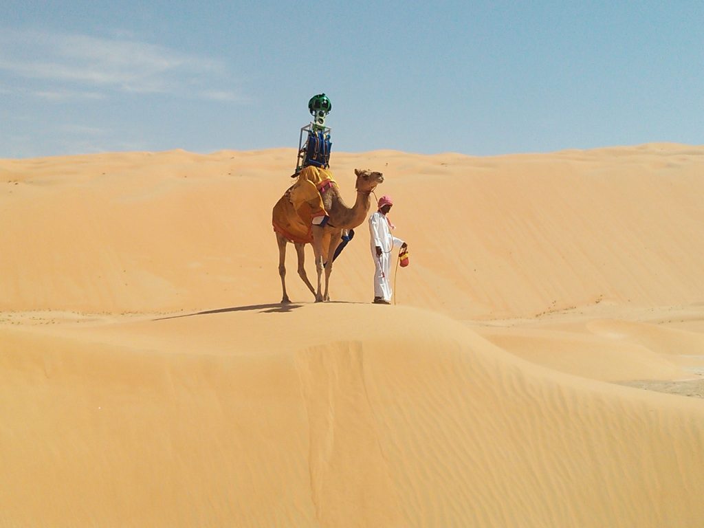 Google Street View dans le désert d'Arabie. Photo : Google.