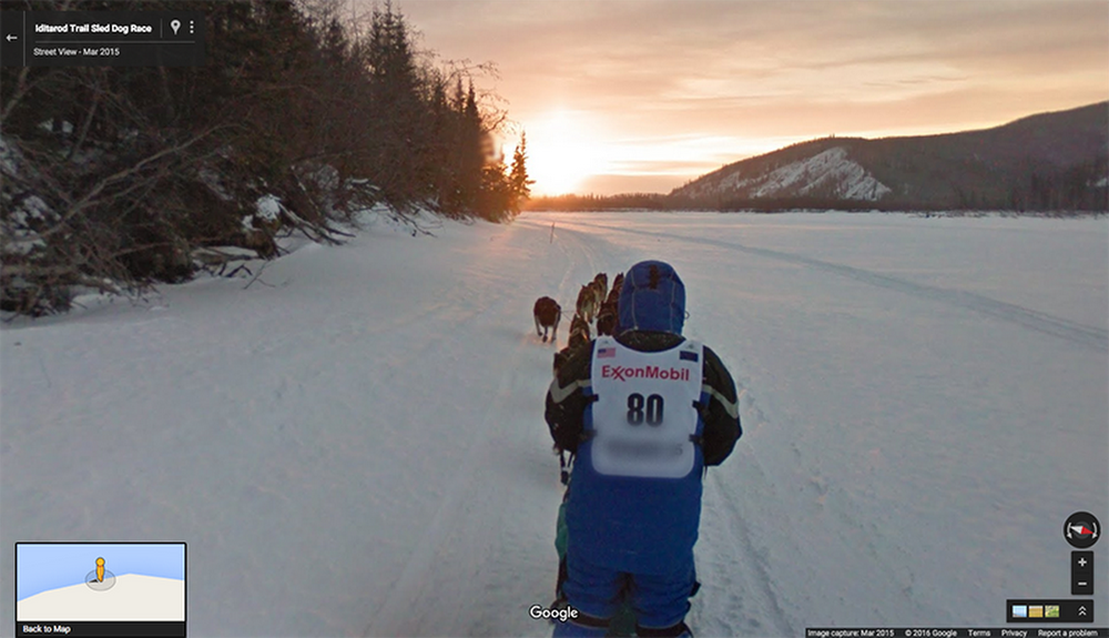 Google Street View sur la course Iditarod en Alaska. Photo : Google.