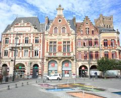 Historic downtown in Béthune, Pas-de-Calais, France, 08-31-2020