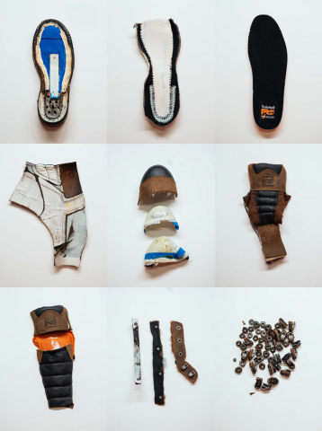 L'objectif est de faciliter le désassemblage des chaussures pour mieux les recycler. Photo : Timberland.